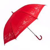 Paraguas semiautomático 8R rojo - diseño surf, 76 cm