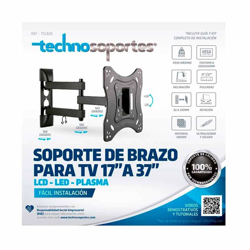 Soporte para TV LCD o LED ecualizable de 26 a 37