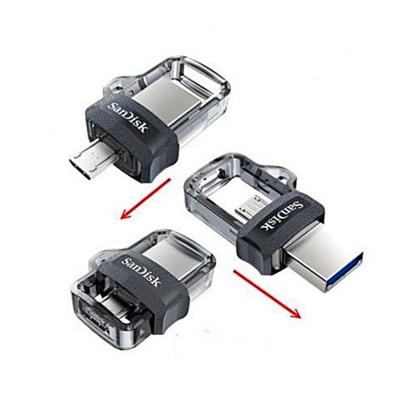 Unidad flash de doble cabezal, 2 enchufes, memoria USB USB de memoria USB,  PenDrive para teléfono móvil, PC, laptop, tableta (64 GB)