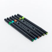 Marcador doble punta pincel x 6 unidades Monami  Forest
