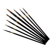 Set de 8 pinceles con mango de madera