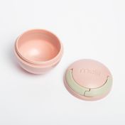 Recipiente rosado para chupo con tapa