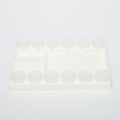 Paleta acrílica rectangular de  12 cavidades
