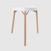 Mesa auxiliar blanca Melmac, 54.5 x 70 cm
