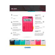 Calculadora Casio Basic, 12 dígitos, MS-20UC-RG, naranja