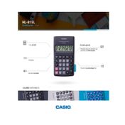 Calculadora de bolsillo HL-815L-BK Casio, negra, 8 dígitos