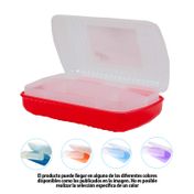 Portalápices, caja multiusos plástica, rosada (producto surtido)