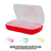 Portalápices, caja multiusos plástica, rosada (producto surtido)