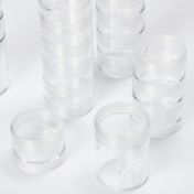 Organizador transparente de 26.8 x 13.2 cm con 28 frascos