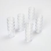Organizador transparente de 26.8 x 13.2 cm con 28 frascos