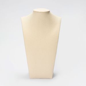 Exhibidor de collares beige medio cuerpo de 14.5 x 23.4 cm