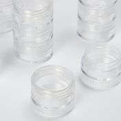 Organizador transparente de 19.2 x 9.2 cm con 25 frascos