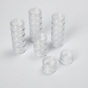 Organizador transparente de 19.2 x 9.2 cm con 25 frascos