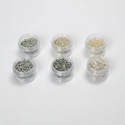 Set de cuentas x 6 frascos multicolor