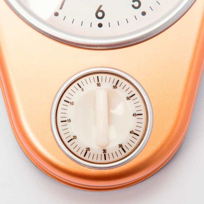 Reloj de pared 23 cm color cobre temporizador de 60 minutos