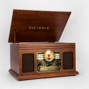 Victrola Nostalgia sistema de audio 6 en 1, marrón