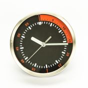 Reloj de pared en diseño de tacómetro de 15.3 cm, negro/rojo