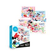 4 rompecabezas de 9 piezas cada uno, diseño de Minnie Mouse