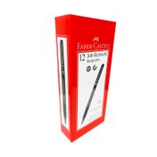 Bolígrafo Faber-Castell Job Retráctil, caja x 12 unidades, negro