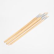 Set de pinceles planos x 6 unidades, natural