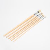 Set de pinceles planos x 6 unidades, natural