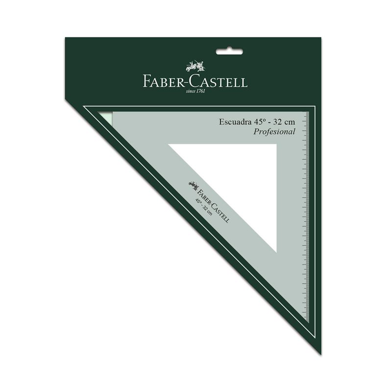 Juego De Escuadras Faber Castell 45 Y 60 Grados X 32 Cms FABER