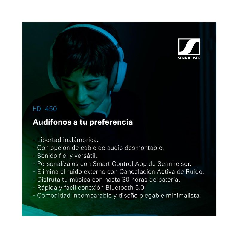 Audifonos sennheiser hd 450 hot sale