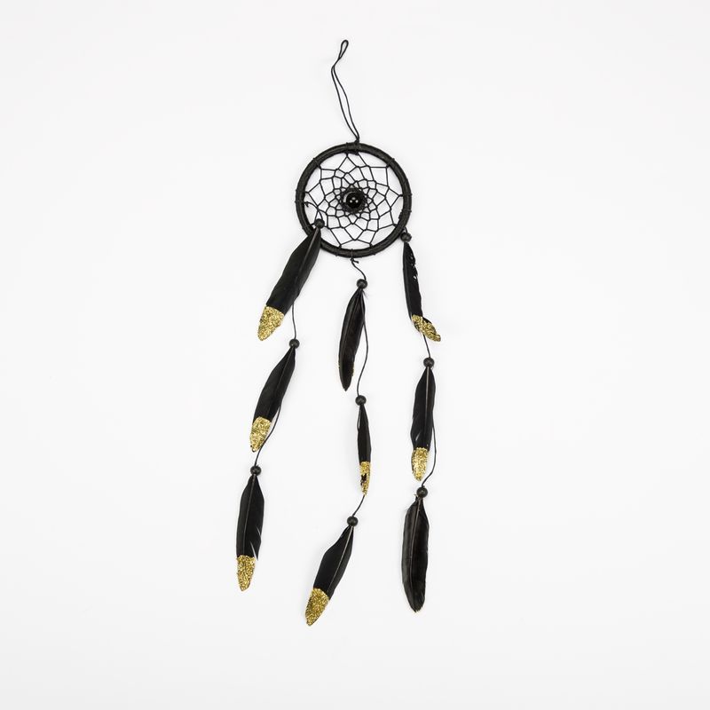 atrapasuenos-de-43-cm-negro-con-plumas-puntas-doradas-7701016191807