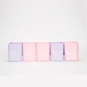 Organizador multiusos con 5 portaobjetos, rosado y lila