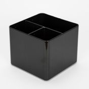 Organizador para escritorio con 3 compartimentos, negro
