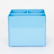 Organizador para escritorio con 3 compartimentos, azul