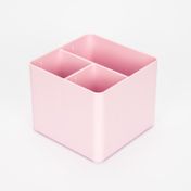 Organizador para escritorio con 3 compartimentos, rosado