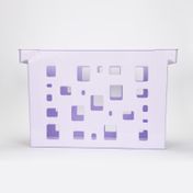 Caja de archivo plástica multiusos, lila