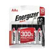 Pila alcalina Energizer Max AA (6 unidades)