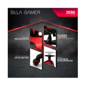 Silla Gamer Zerg, negra con rojo