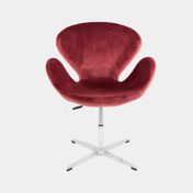 Silla Alberta con base metálica, vinotinto