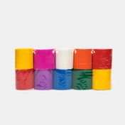 Cintas de papel crepé x 10 rollos de 5 cm x 10 m, colores vivos