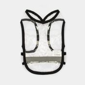 Impermeable para mascota talla S, transparente con bordes negros