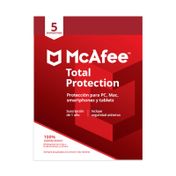 McAfee Total Protection, 5 dispositivos x 1 año