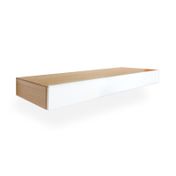 Repisa flotante de madera con cajón