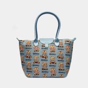 Bolso Henney Bear azul metalizado - diseño osos