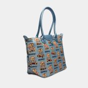 Bolso Henney Bear azul metalizado - diseño osos