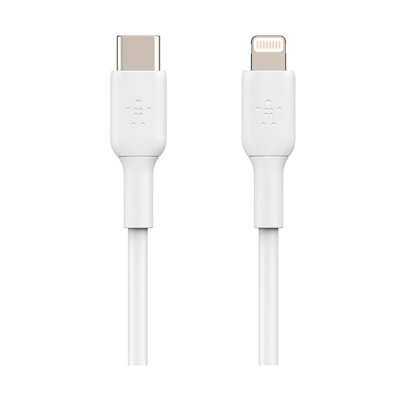 Cable de datos y carga rápida, USB Type-C a Lightning, 1 m, blanco