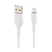 Cable Belkin USB-A a Lightning de 3 metros, blanco
