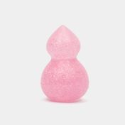 Esponja de silicona para maquillaje, rosada escarchada