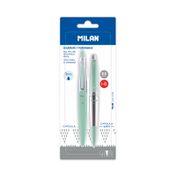 Kit Milan con bolígrafo de tinta azul + portaminas de 0.5 mm, verde