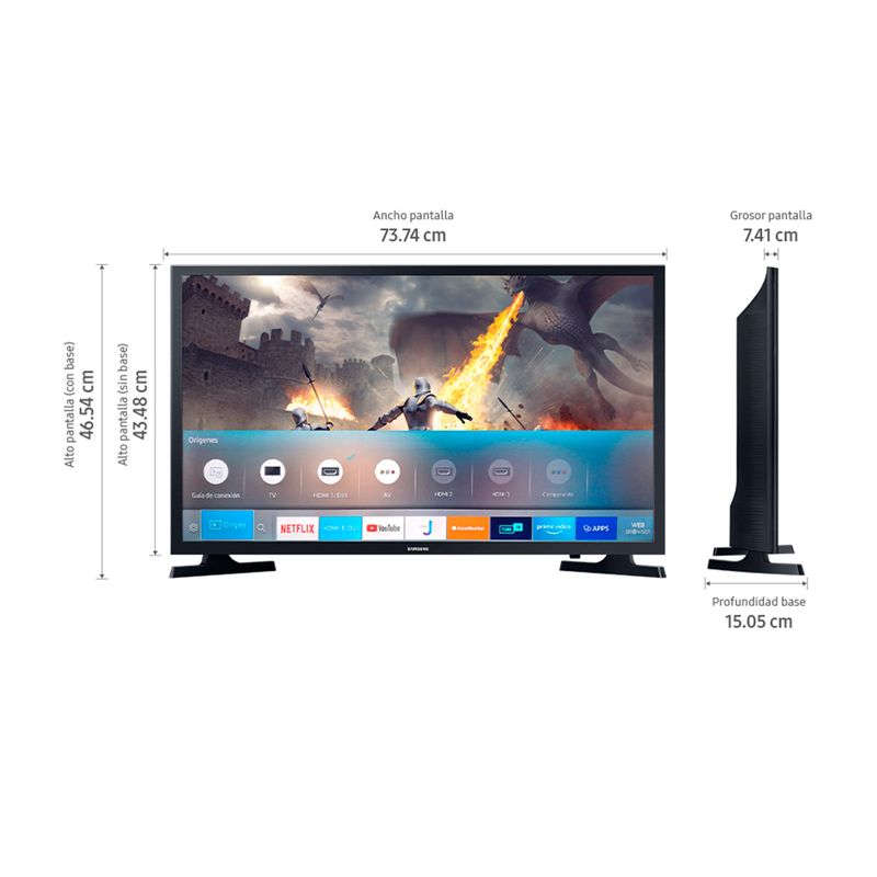 Televisor Led Samsung 32 T4300 Hd Smart Tdt Dvb-t2 1.3.1 / Un32t4300akxzl 