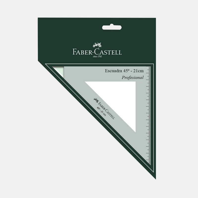 Escuadra verde Faber Castell escolar 32 cm