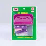 Kit de cosedora + perforadora color fucsia