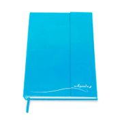 Agenda ejecutiva permanente con solapa, azul